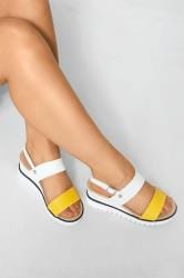 extra wide white sandals