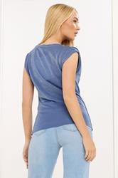 STAR Blue Shimmer Draped Top | StarByJM 2