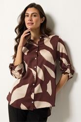 M&Co Brown Abstract Print Shirt | M&Co 3