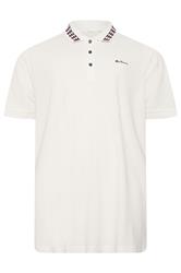 Ben Sherman Big & Tall White Pique Polo Shirt