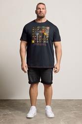 D555 Big & Tall Dark Navy Blue Pink Floyd T-Shirt | BadRhino 1