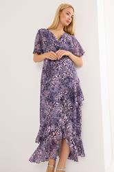 STAR Purple Animal Tiered Wrap Dress | StarByJM 1