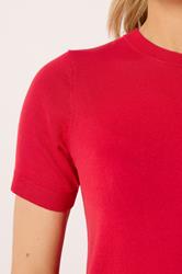 LTS Tall Women's Red Short Sleeve Knit Jumper | Long Tall Sally 5