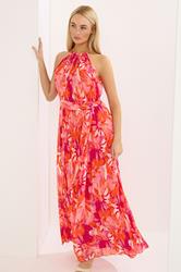 STAR Pink Blurred Floral Pleated Dress | StarByJM 1