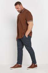 JACK & JONES Big & Tall Navy Blue 'Marco' Chino Trousers | BadRhino 3