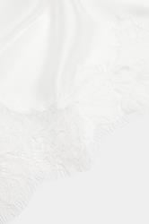 YOURS Plus Size White Lace Satin Scarf | Yours Clothing 3