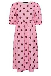 LIMITED COLLECTION Curve Pink Polka Dot Dress