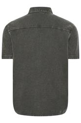 BadRhino Big & Tall Grey Acid Wash Cotton Shirt | BadRhino 7