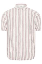 JACK & JONES Big & Tall Cabernet Red Striped Shirt