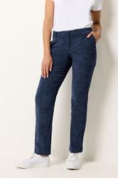 M&Co Blue Cord Tailored Straight Leg Trousers | M&Co 3