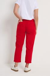 M&Co Red Linen Cropped Trousers | M&Co 4