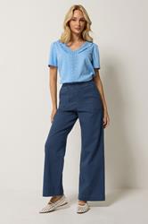 M&Co Indigo Wide Leg Carpenter Jeggings | M&Co 1