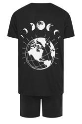 JACK & JONES Big & Tall Black T-Shirt & Short Set | BadRhino 5