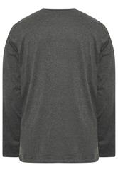 BadRhino Big & Tall Charcoal Grey Extra Long Long Sleeve T-Shirt | BadRhino 2