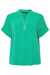 M&Co Green Notch Neck Blouse | M&Co 5