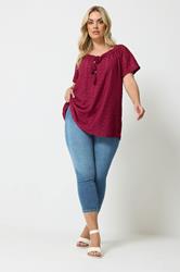 YOURS Plus Size Mid Blue Cropped JENNY Jeggings | Yours Clothing  1