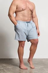 BadRhino Big & Tall Blue Stripe Seersucker Swim Shorts | BadRhino 3