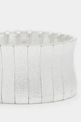 Silver Tone Statement Stretch Bracelet | Yours Clothing 2