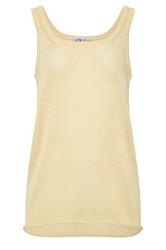 LTS PREMIUM Tall Yellow Linen Knitted Vest Top