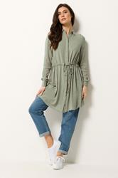 M&Co Khaki Green Tunic Shirt Dress | M&Co 1