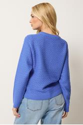M&Co Cobalt Blue Button Up Cardigan | M&Co 2