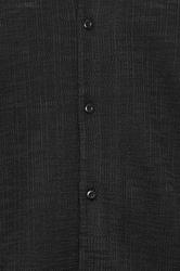 BadRhino Big & Tall Black Textured Revere Shirt | BadRhino 8