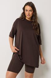 YOURS Plus Size Chocolate Brown Shorts | Yours Clothing 3