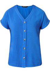 M&Co Cobalt Blue Button Front Blouse