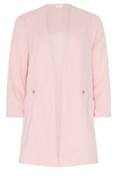 M&Co Light Pink Textured Jersey Jacket