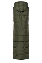 LTS Tall Women's Khaki Green Hooded Midaxi Puffer Gilet | Long Tall Sally