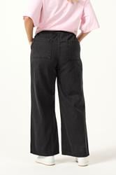 YOURS Plus Size Black Seam Front Wide Leg Jeans | Yours Clothing 2