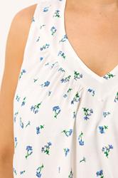 YOURS Plus Size White Ditsy Floral Vest Top | Yours Clothing 4