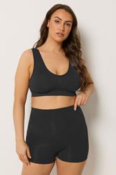 YOURSET Plus Size 2 PACK Black & Nude Seamless Control High Waisted Shorts | Yours Clothing 2