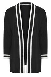 YOURS Plus Size Black Contrast Edge Cardigan | Yours Clothing 5