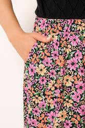 YOURS Plus Size Pink & Orange Floral Culottes | Yours Clothing 4