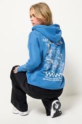 PixieGirl Petite Women's Blue Back Graphic Hoodie | PixieGirl 2