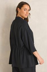 EVANS Plus Size Black Collared Shacket | Evans 4
