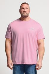 JACK & JONES Big & Tall Pink T-Shirt | BadRhino 3