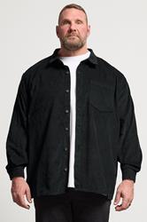 BadRhino Big & Tall Black Corduroy Overshirt | BadRhino 1