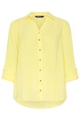 YOURS Curve Yellow Button Through Blouse