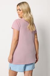 YOURS 2 PACK Plus Size Green & Pink Short Sleeve Core T-Shirts | Yours Clothing 6