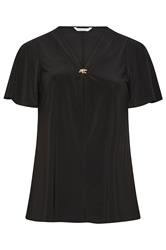 YOURS LONDON Curve Black Buckle Swing Top