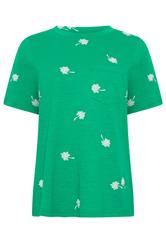 M&Co Green Dandelion Print Cotton T-Shirt