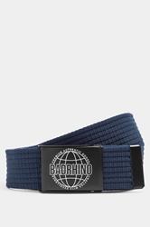 BadRhino Big & Tall Navy Blue Ribbed Webbing Belt