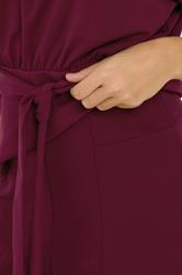 STAR Burgundy Red Wide Leg Trousers  | StarByJM 4