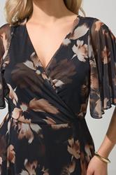 YOURS LONDON Plus Size Chocolate Brown Floral Mesh Maxi Dress | Yours Clothing 4