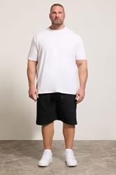 KAM Big & Tall Black Jacquard Textured Shorts | BadRhino 1
