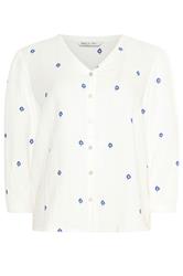 M&Co White Floral Embroidered Cotton Blouse