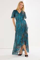 STAR Blue Printed Wrap Dress | StarByJM 3