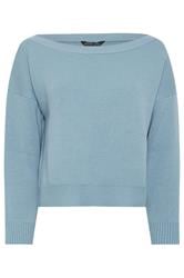 LIMITED COLLECTION Curve Blue Knitted Off Shoulder Jumper